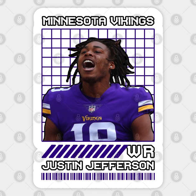 JUSTIN JEFFERSON - WR - MINNESOTA VIKINGS Sticker by Mudahan Muncul 2022